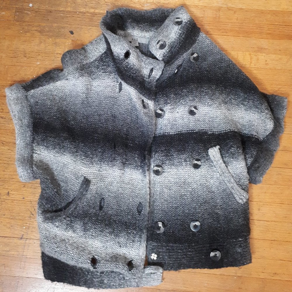 Forever 21 button up short sleeve sweater